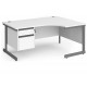 Contract Cantilever Ergonomic Desk with Two Drawer Pedestal